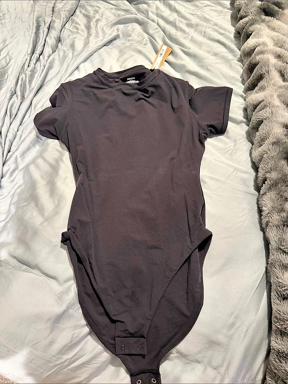 SKIMS Fits Everybody T-Shirt Bodysuit Black S/P